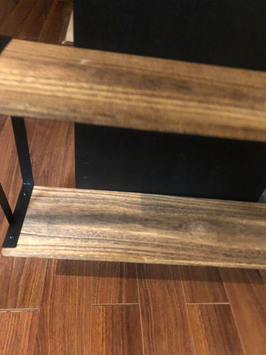 2-Tier Wood and Metal small shelf - photo 4