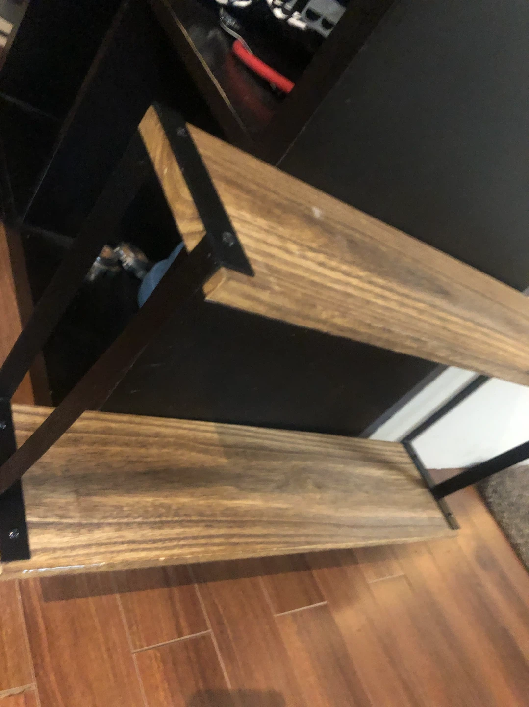 2-Tier Wood and Metal small shelf - photo 5