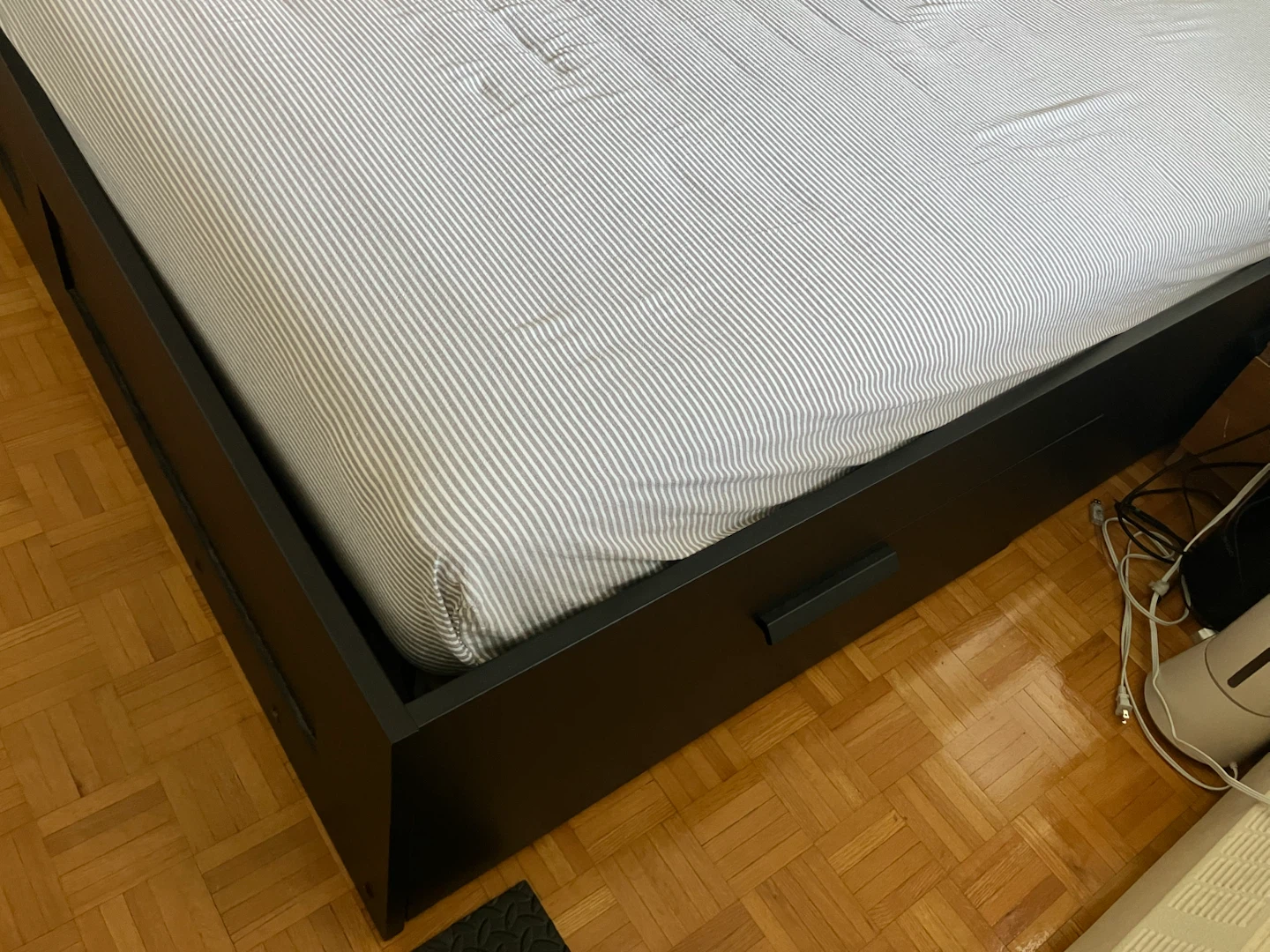 Brimnes Black King Bed Frame with Storage Drawers - photo 5