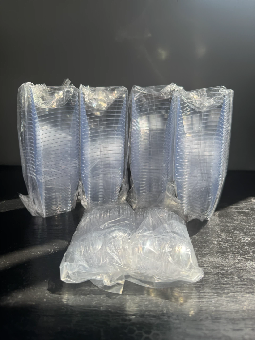 100 Clear Plastic Dessert Cups with Spoons