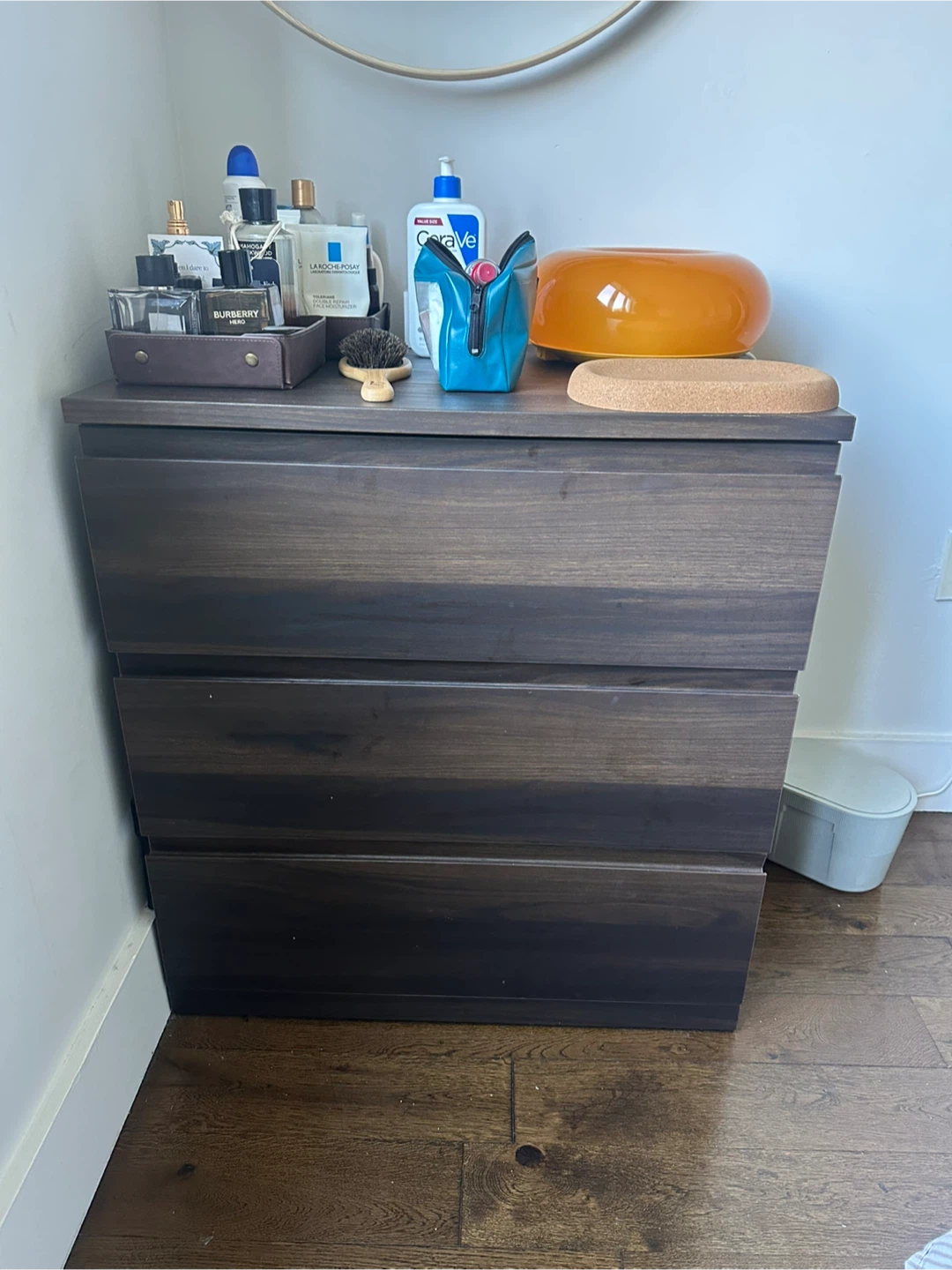IKEA STORKLINTA 3-drawer dresser, dark brown