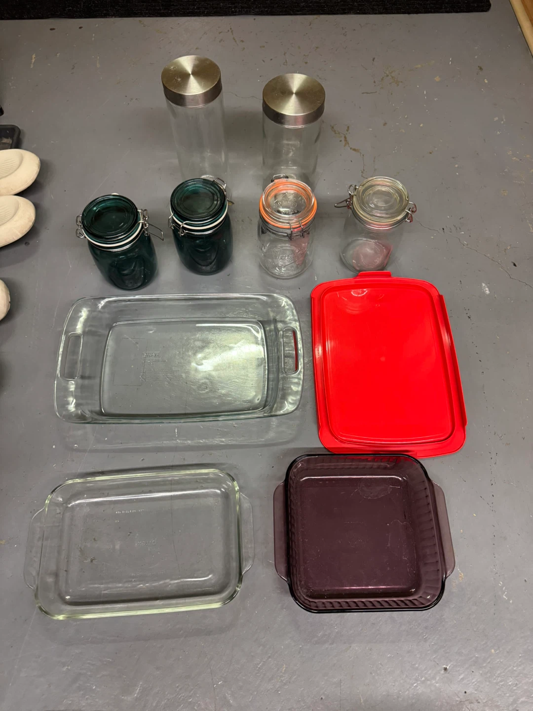Glass Storage Jars & Baking Dishes – 10-Piece Lot