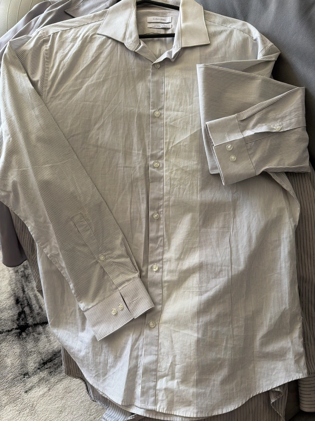 Calvin Klein Men's Striped Dress Shirt