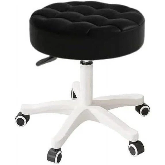 Adjustable Rolling Stool - Black