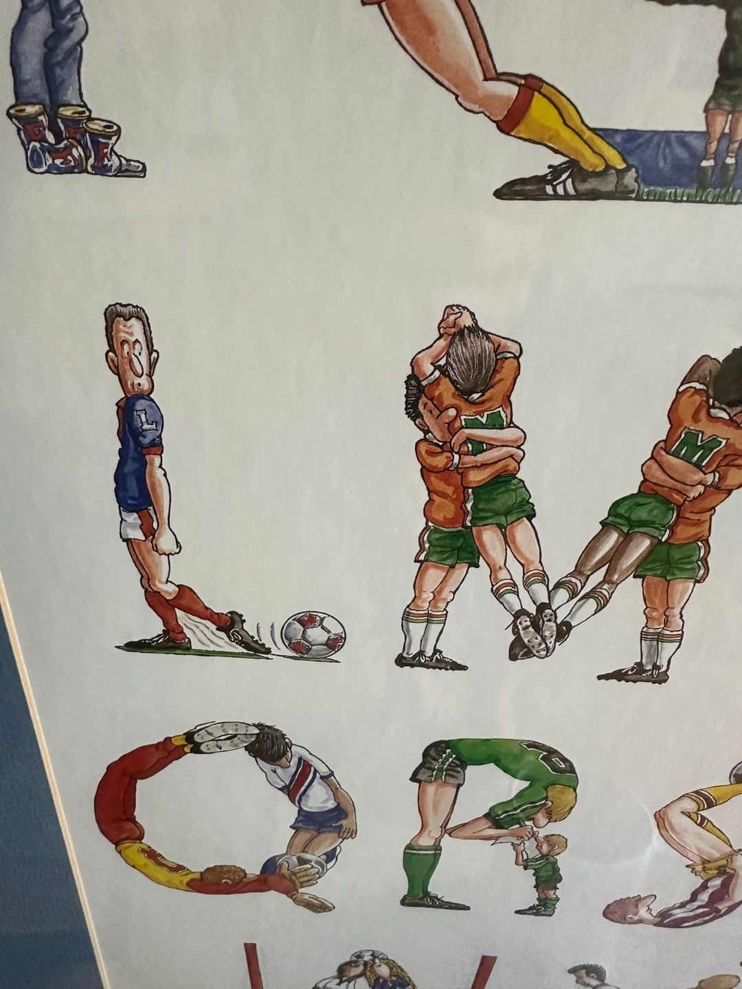 CUTE KIDS ROOM ART WORK PAINTING SOCCER ALPHABET ART WORK - photo 4