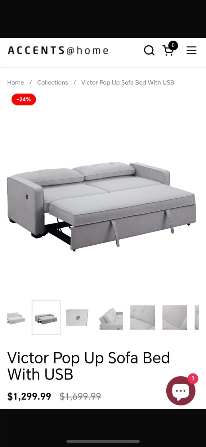 Sofa Bed with USB charger - photo 5