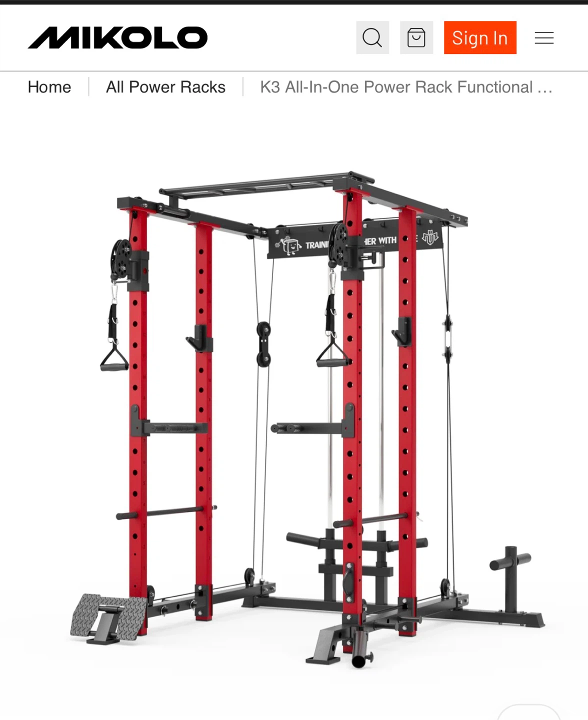 Mikolo power rack without weights