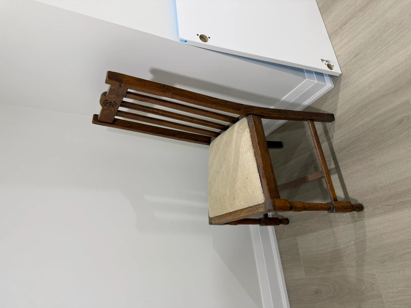 Oak Dining Chair with Upholstered Seat - photo 3