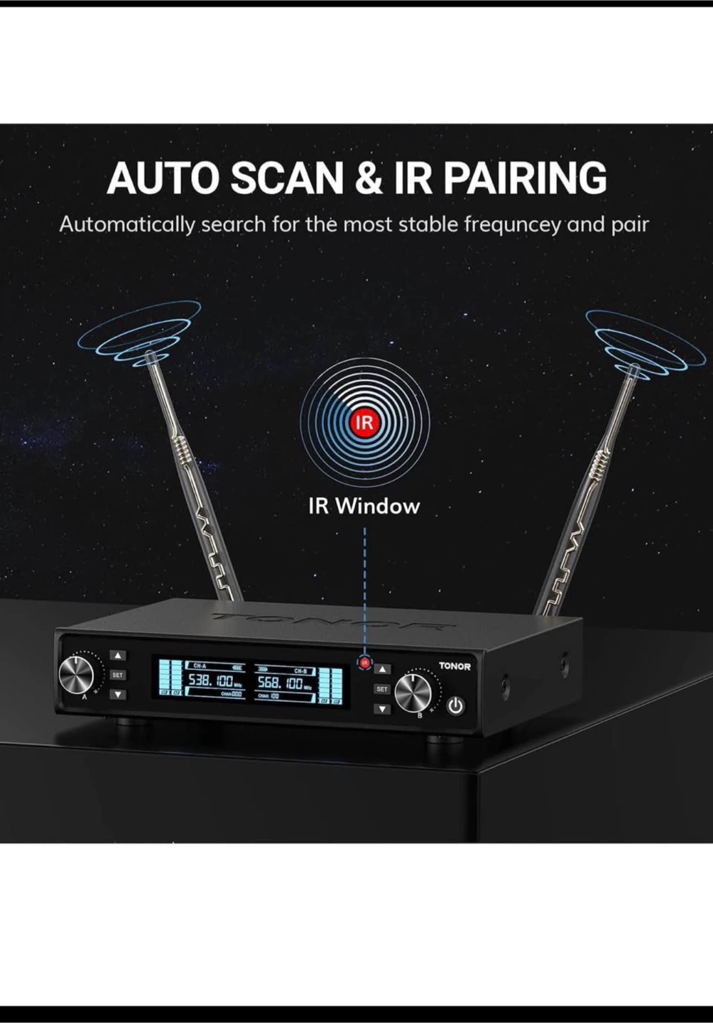 TONOR PRO-UHF Wireless Microphone System with 2 Microphones - photo 2