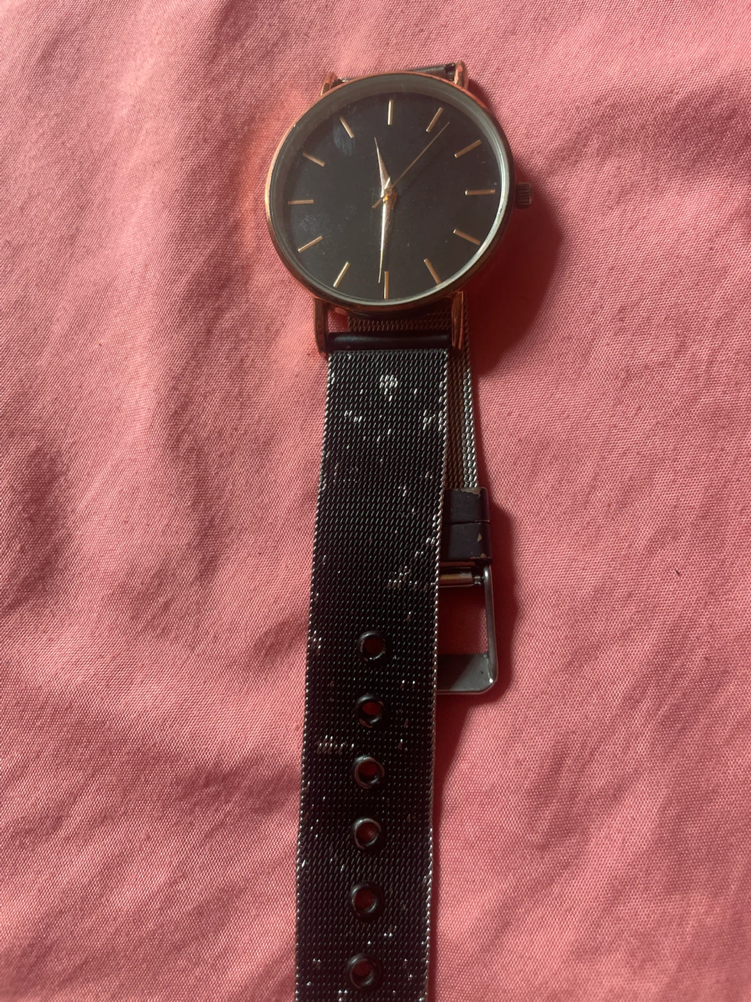 Black Mesh Band Watch