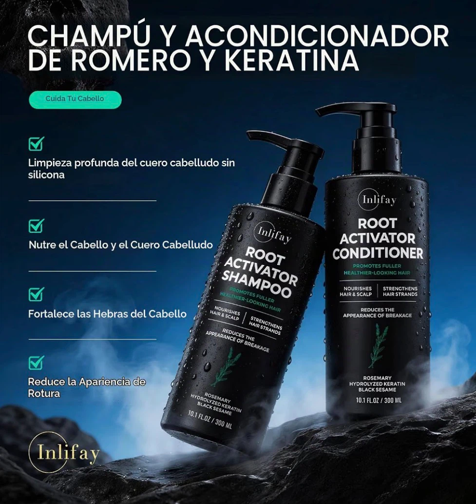 Set de champú y acondicionador activador de raíces Inlifay - photo 4