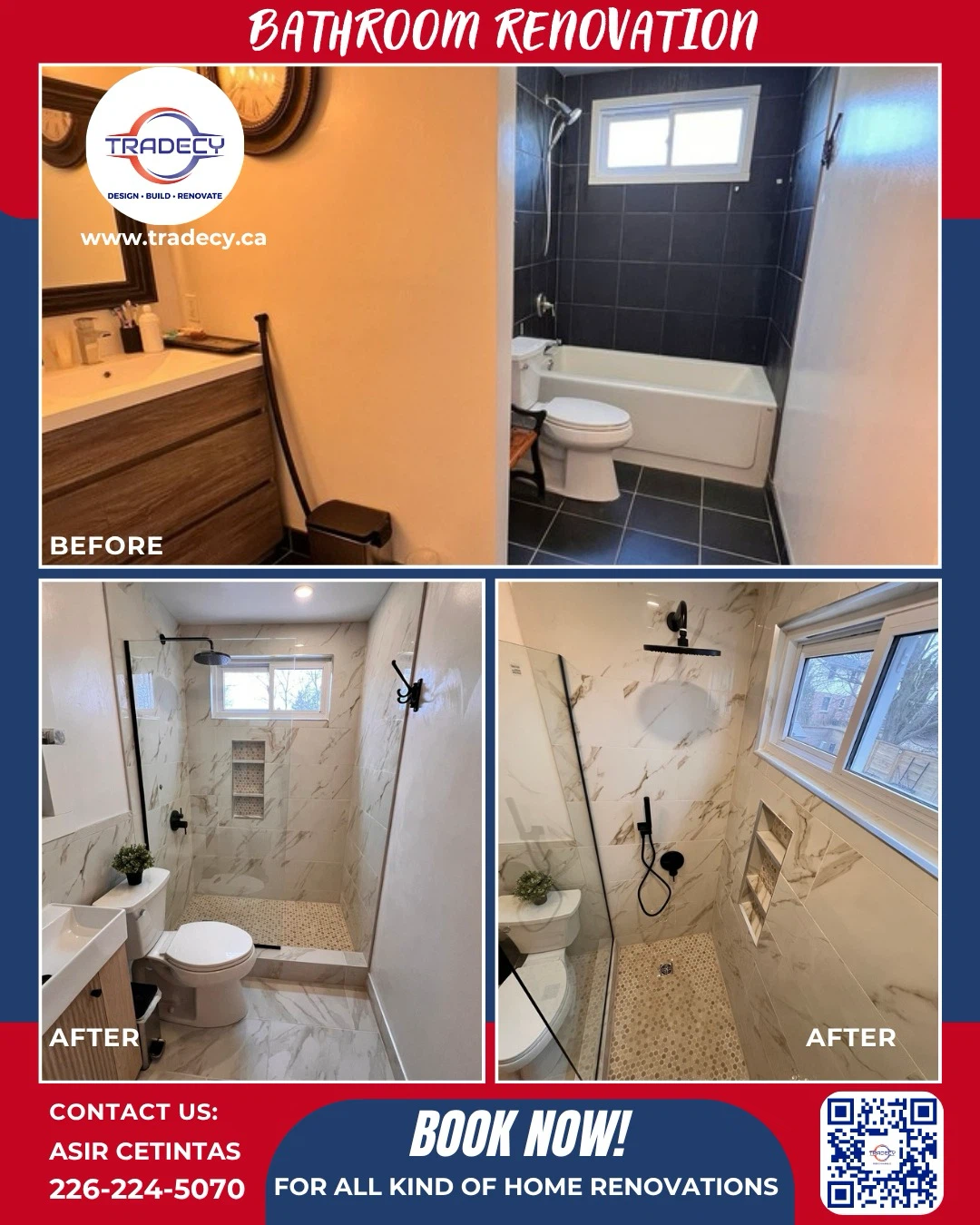 Bathroom Renovation Services by Tradecy