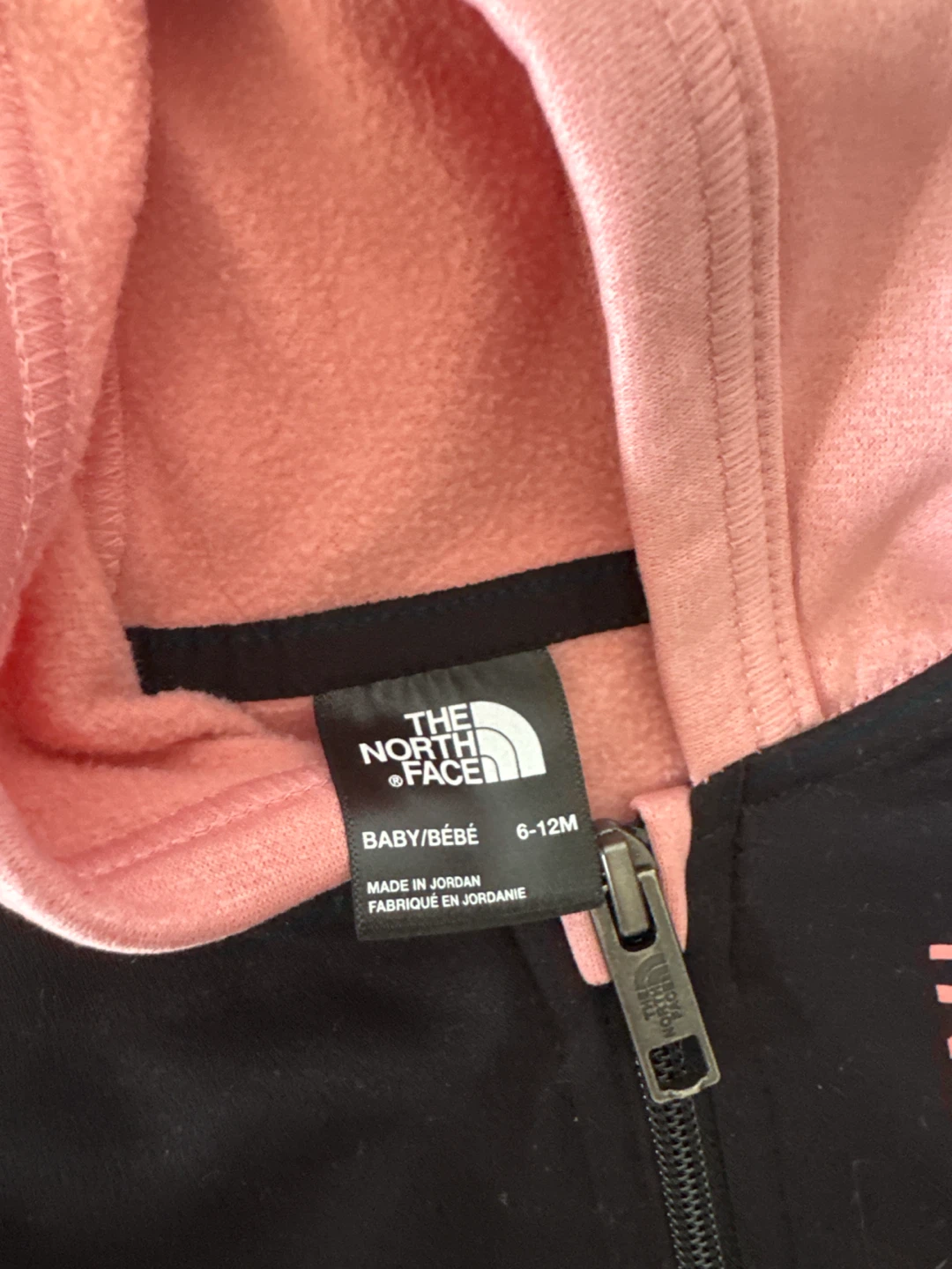 The North Face Baby Girls Pink & Black Hoodie and Bottom Set - photo 2