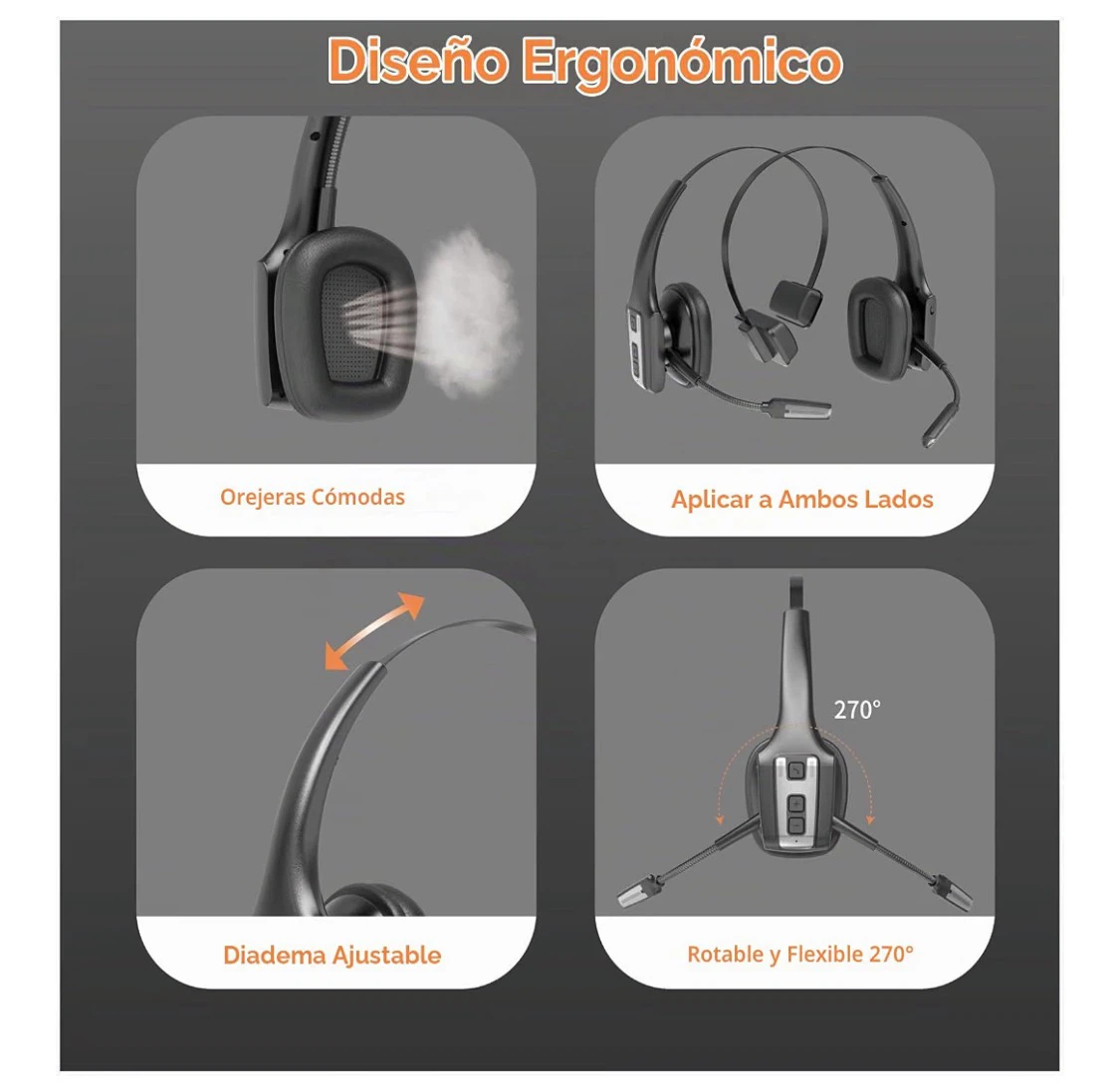 Auriculares de comunicación manos libres DH19 - photo 3