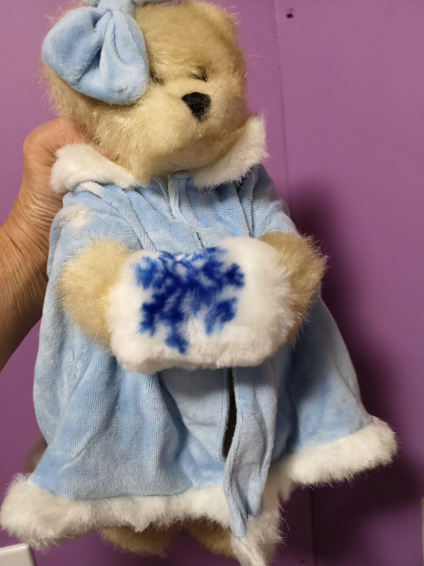 Plush Teddy Bear with Blue Winter Outfit - photo 2