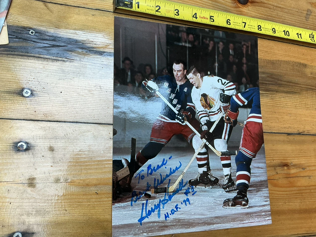NY RANGERS Harry Howell Autographed Hockey Photo HOF '79