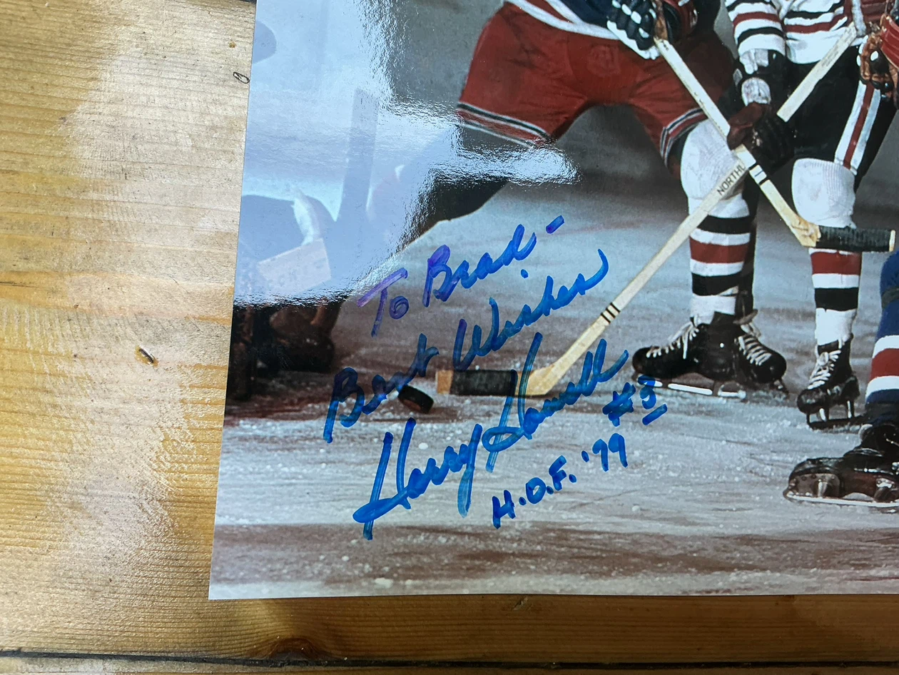 NY RANGERS Harry Howell Autographed Hockey Photo HOF '79 - photo 2