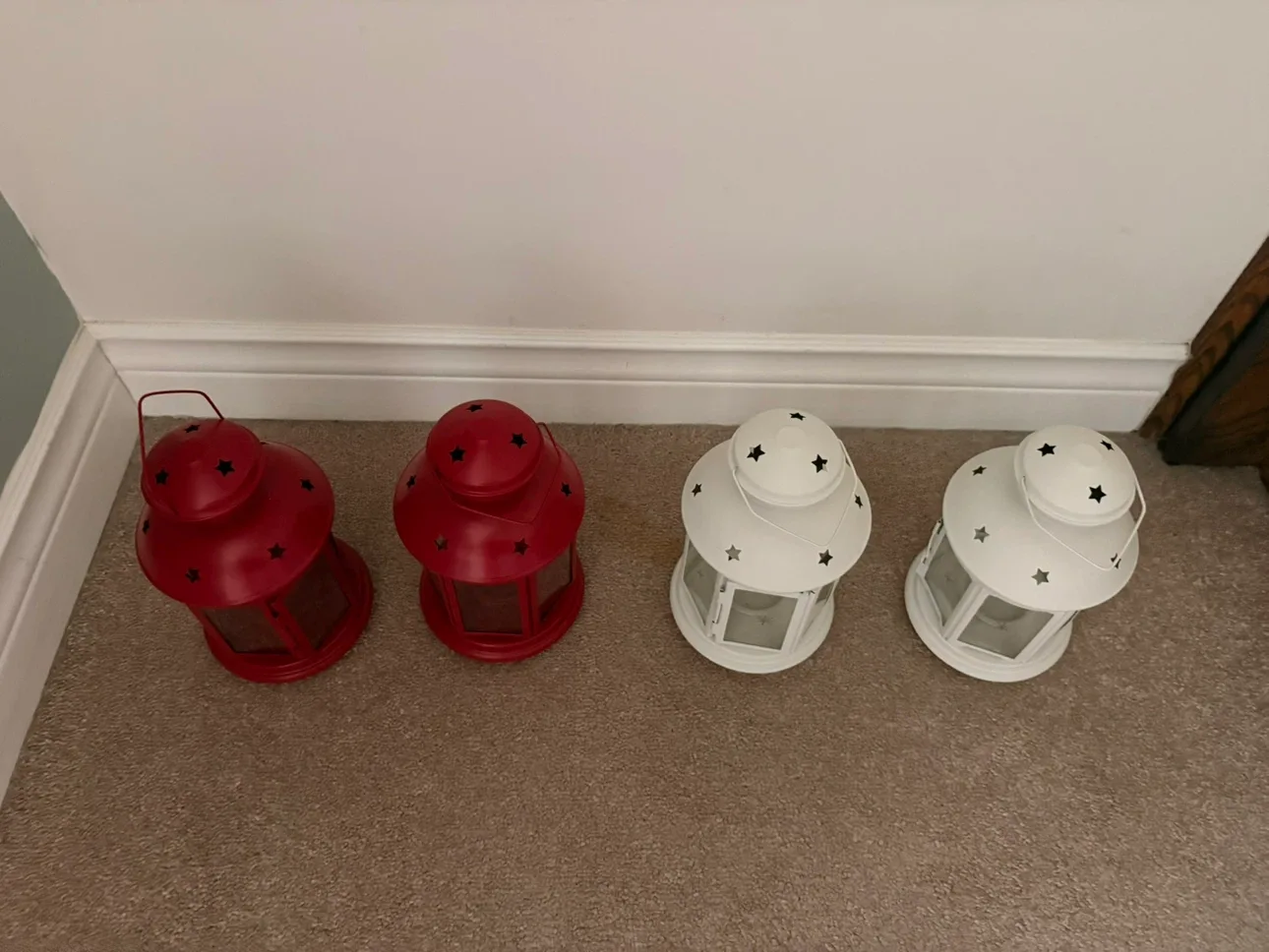 Set of 4 Lanterns - 2 Red, 2 White - photo 3