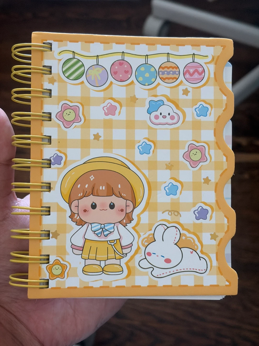 Cute Spiral Notebook with Kawaii Girl and Bunny Design - photo 2