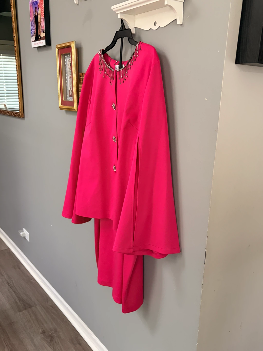 G.M.I. Woman Pink Rhinestone Trim Jacket and Pants Set - photo 3