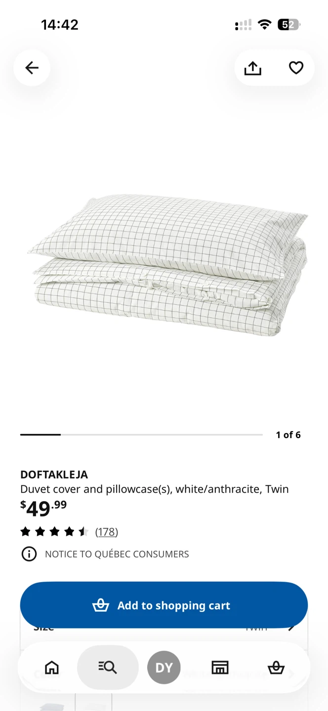 IKEA Duvet Cover and Pillowcase Set - Twin