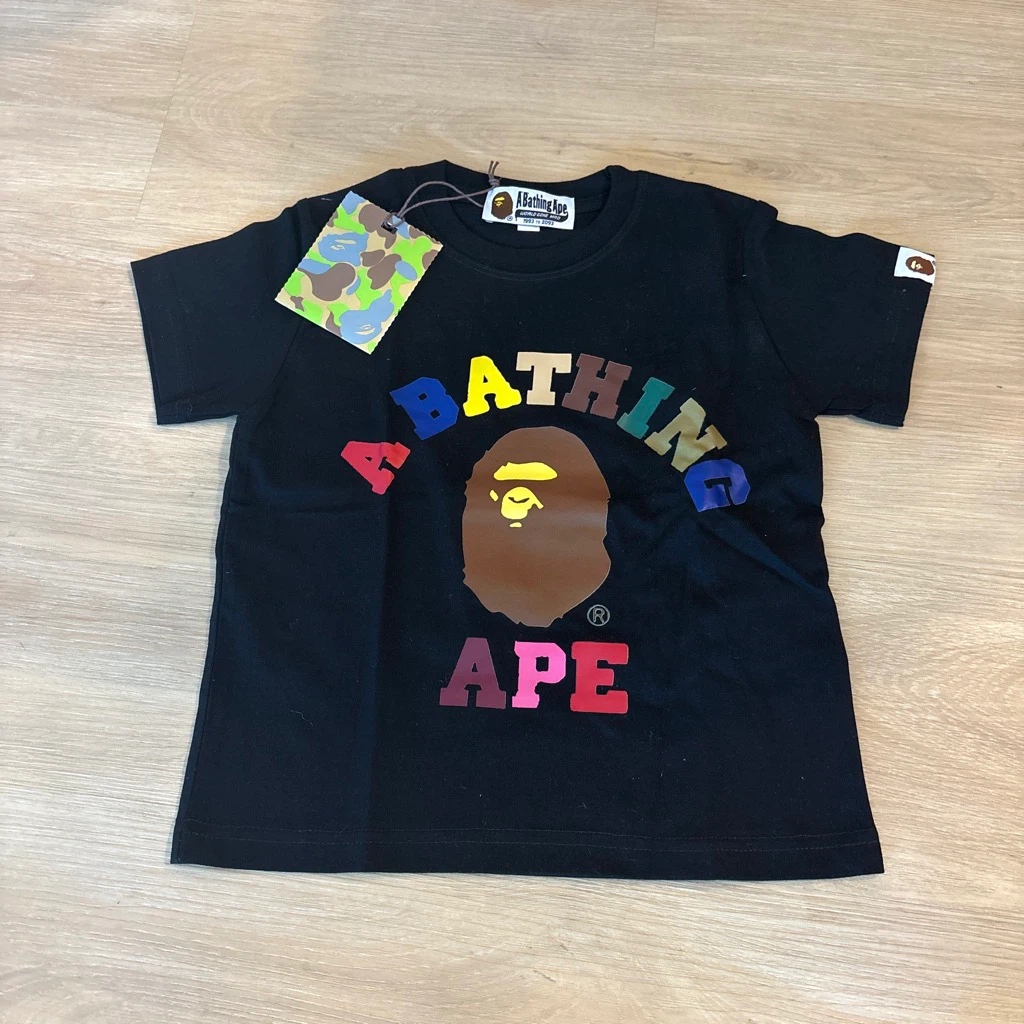 🦍 Kids A Bathing Ape (BAPE) Rainbow Logo Tee - photo 2