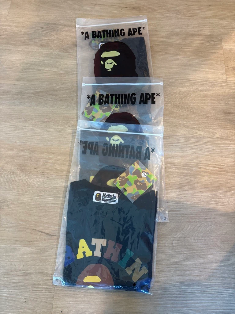 🦍 Kids A Bathing Ape (BAPE) Rainbow Logo Tee - photo 3