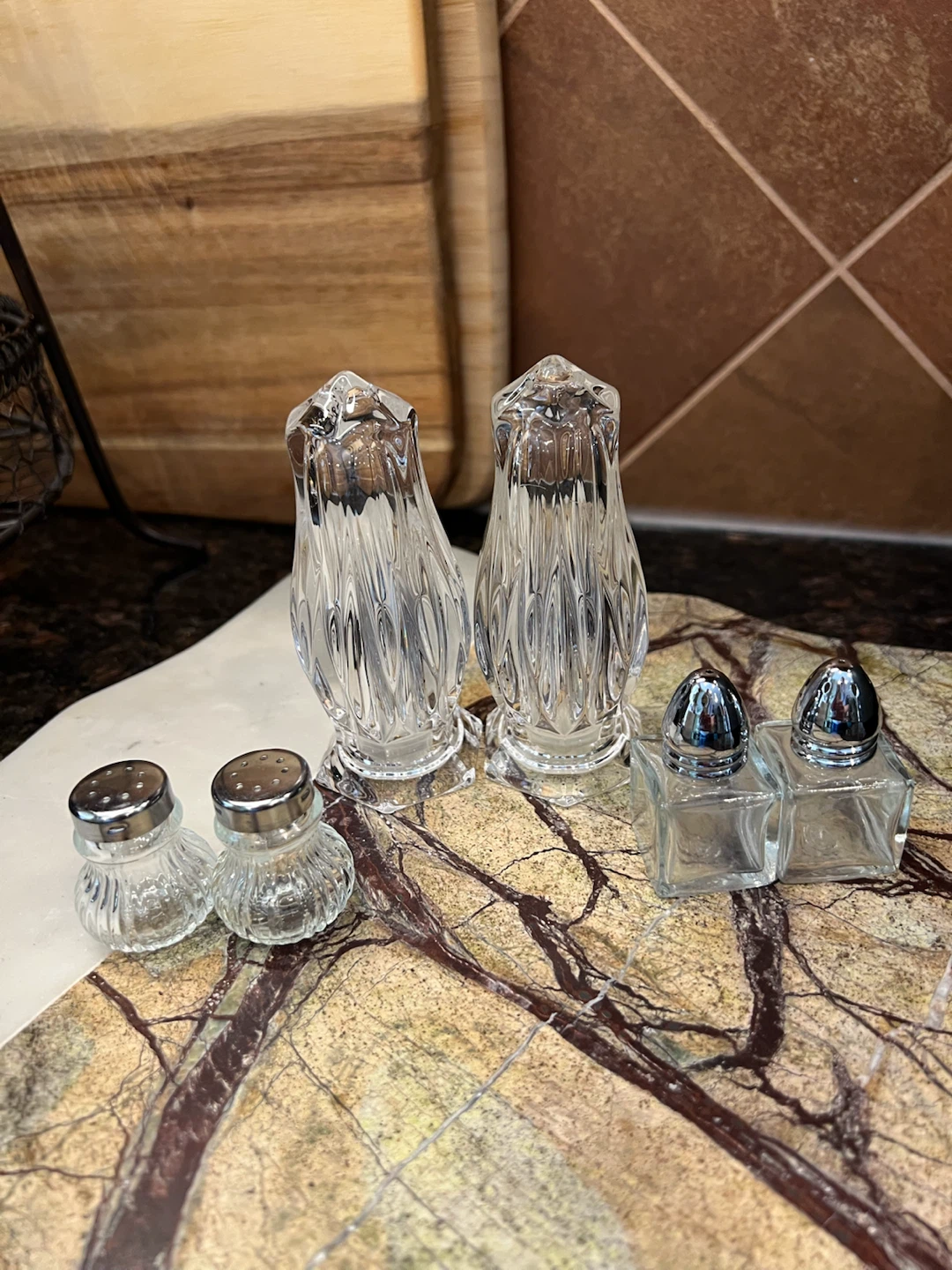 Vintage Mikasa Crystal Shaker Set + 2 Bonus Sets