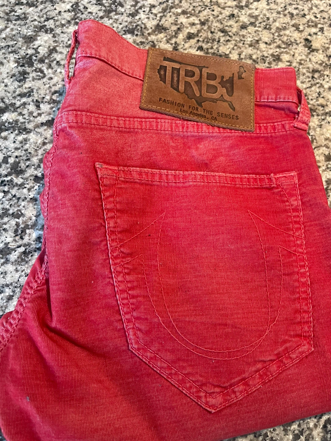 True Religion Red Corduroy Jeans Size 28 - photo 4