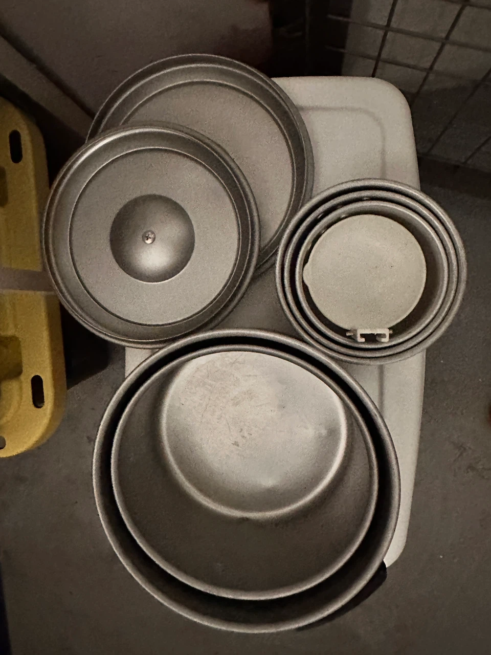 Camping burner, cooking pots, table, water tank, soap. - photo 4