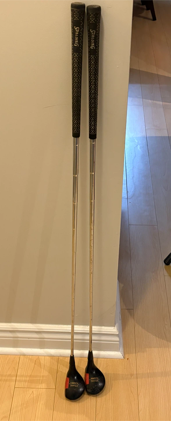 Spalding 3 and 4 Wood Golf Clubs