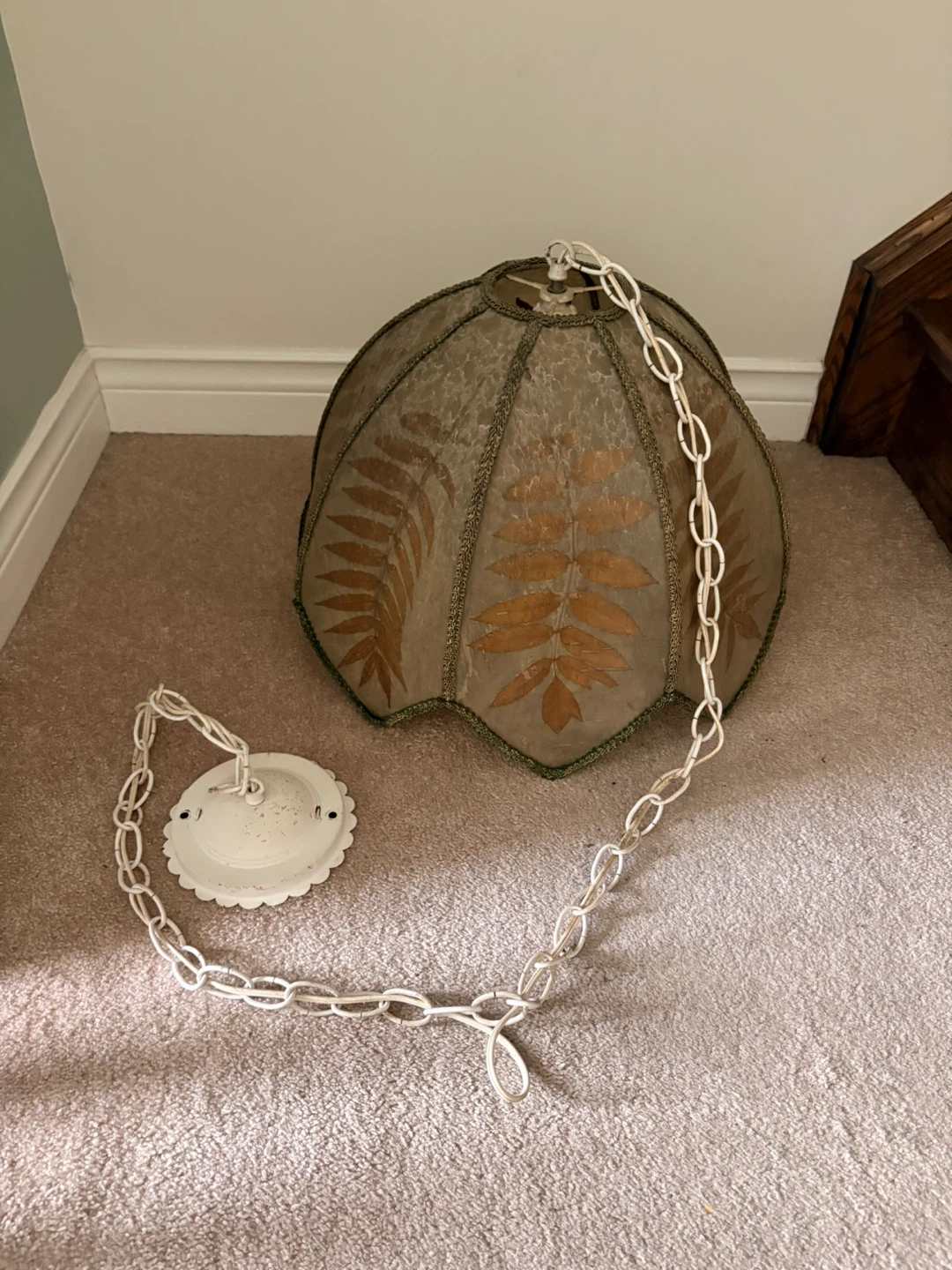 Vintage Chandelier Lampshade with Chain