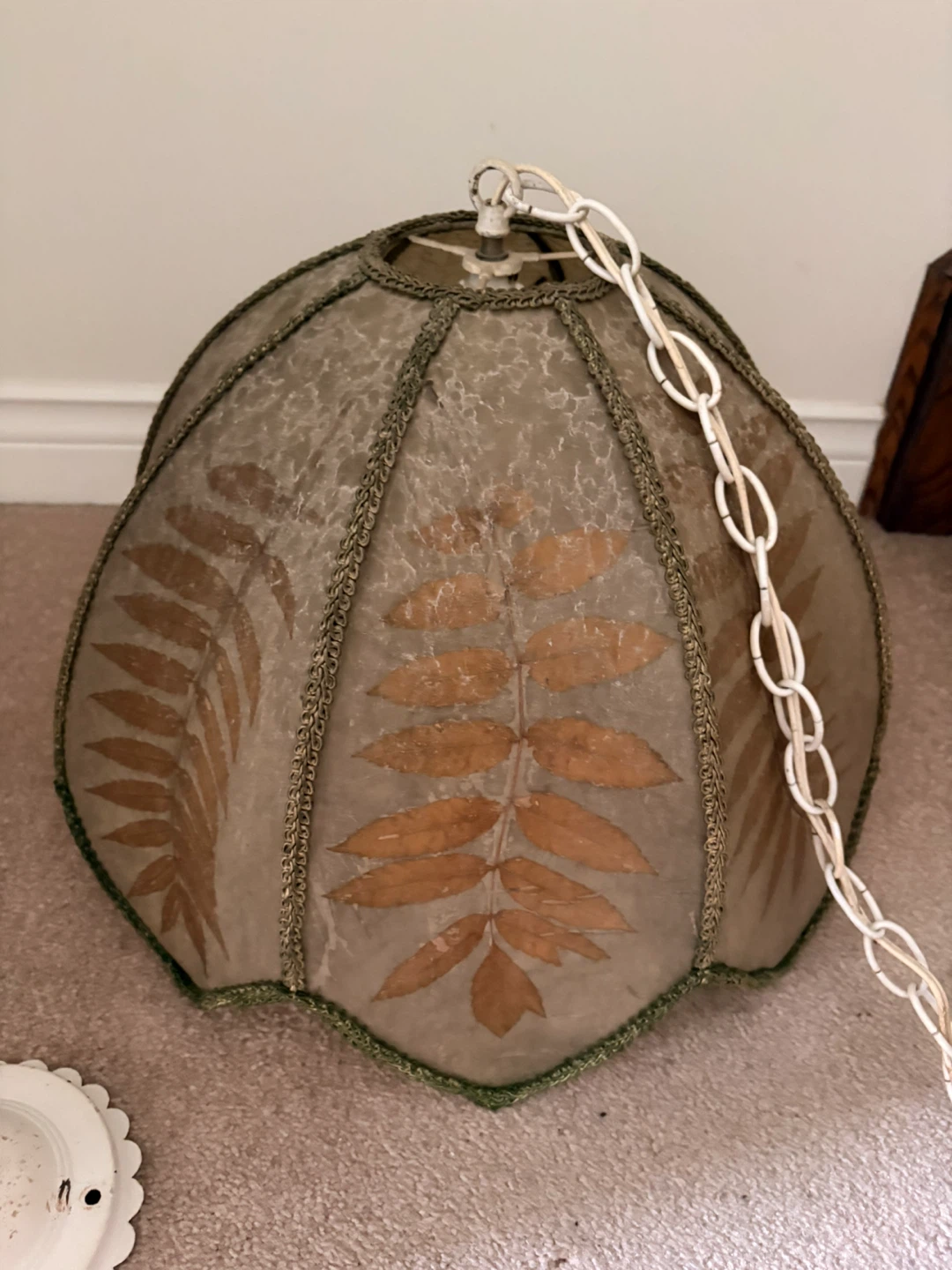 Vintage Chandelier Lampshade with Chain - photo 3