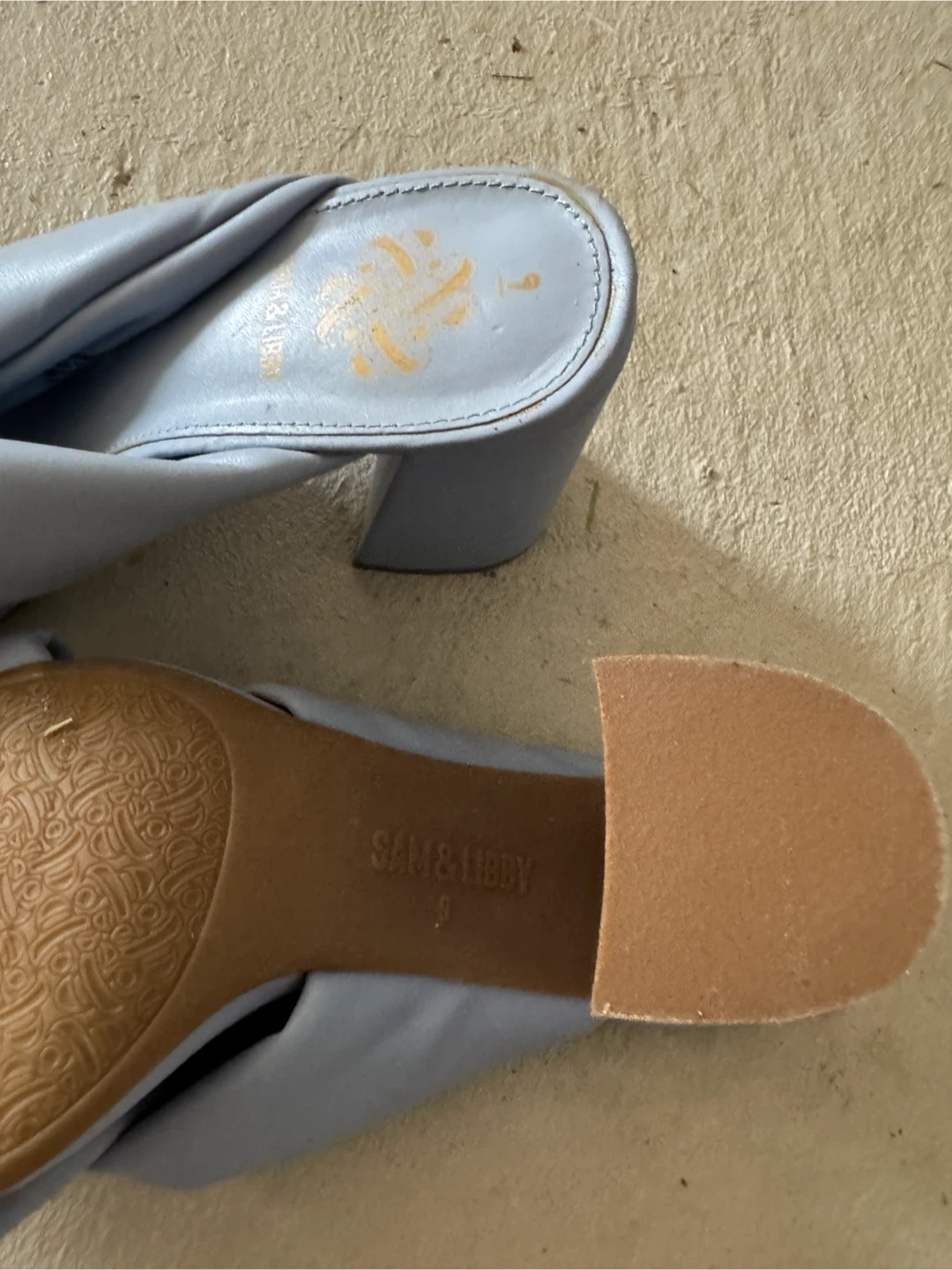 Sam & Libby Light Blue Twist Mules Size 9 - photo 3