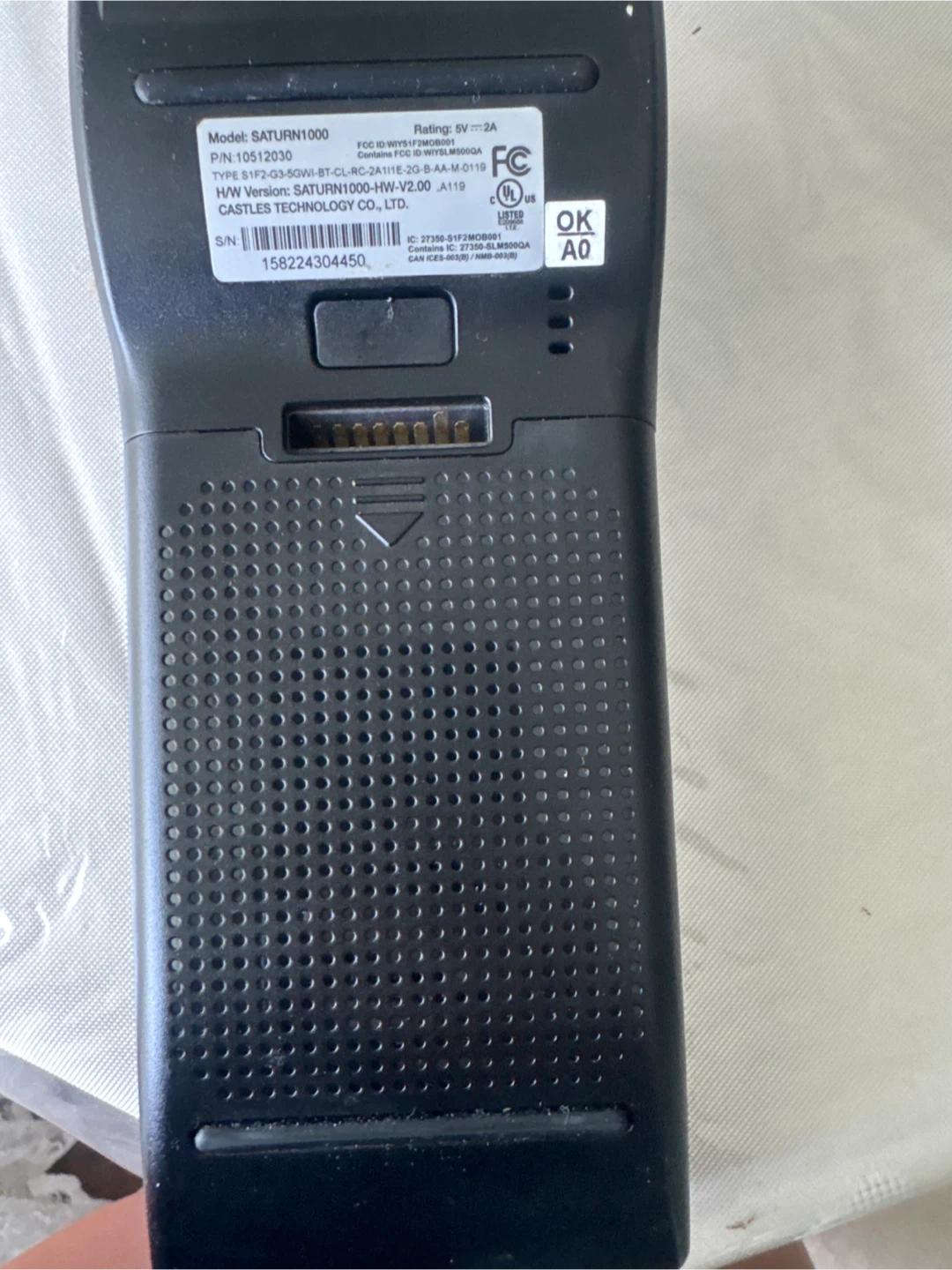 CASTLES TECHNOLOGY SATURN1000 Payment Terminal - photo 3