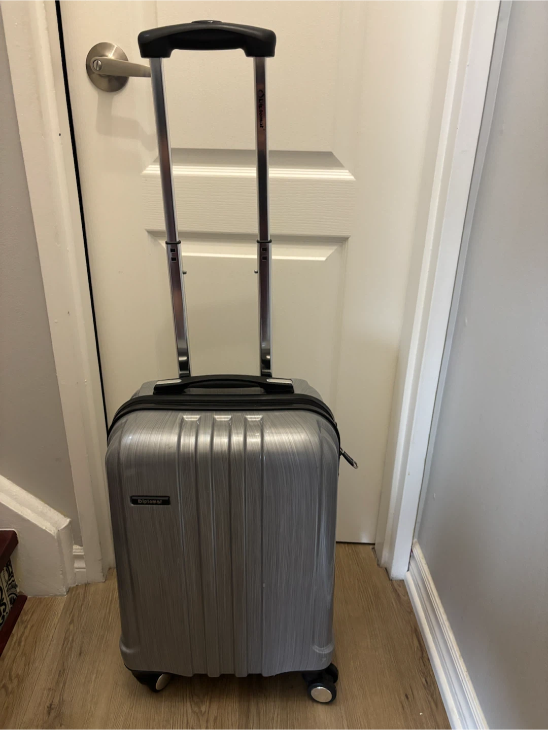 Diplomat Silver Hardside Spinner Carry-On Suitcase - photo 2