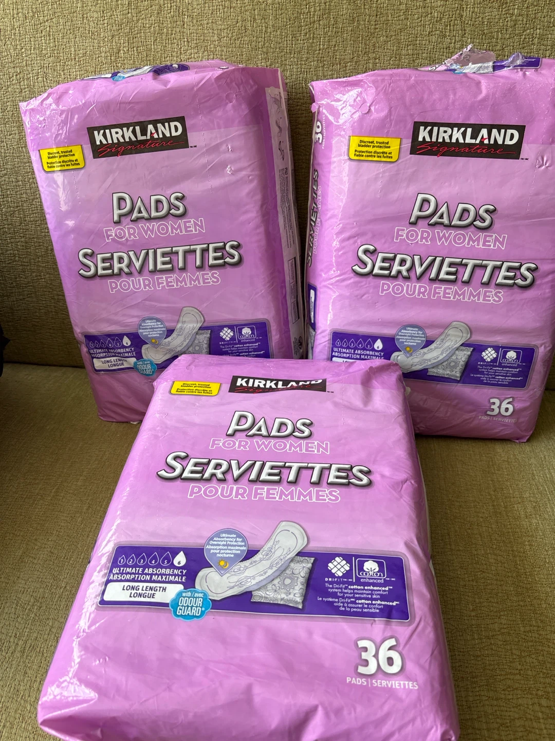Kirkland Signature Pads for Women - Long Length - 3 Packs - photo 2