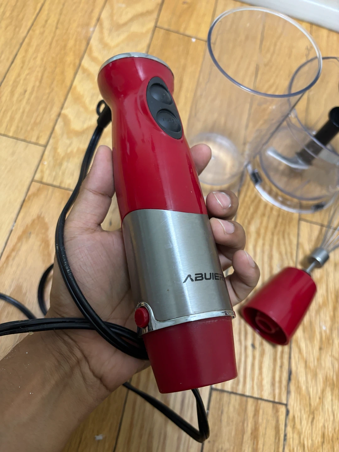 ABUIER Immersion Blender with Whisk and Chopper Attachment