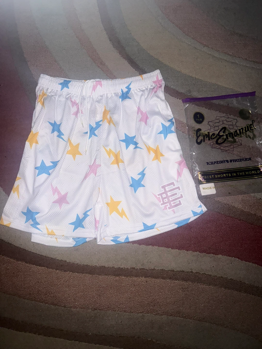 ERIC EMMANUEL X BAPE EE BASIC SHORTS - photo 2