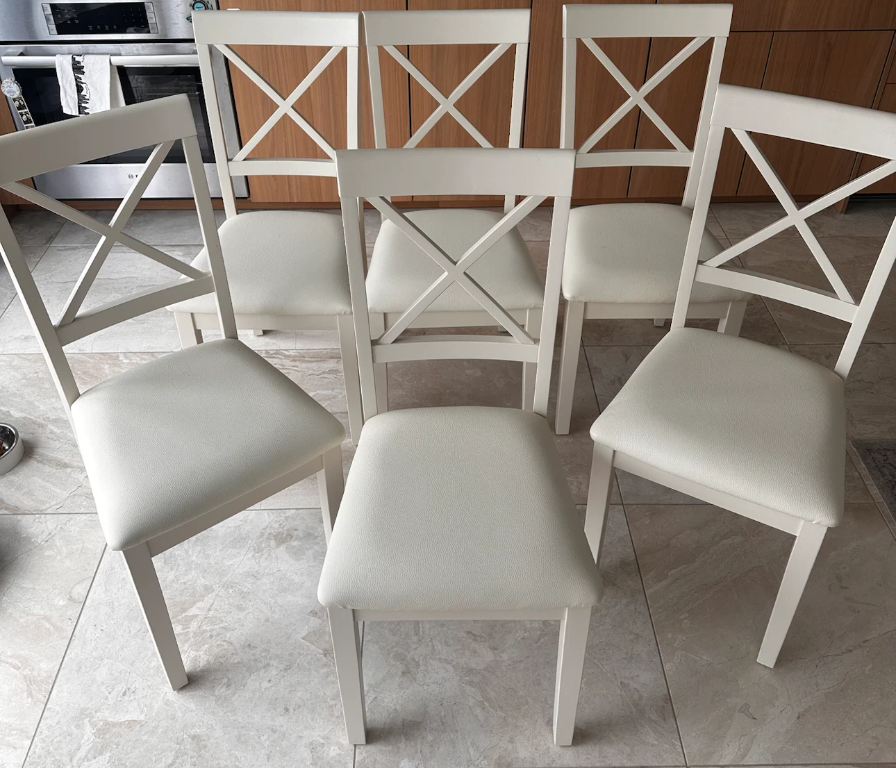 White Dining Table with 6 Chairs - photo 2