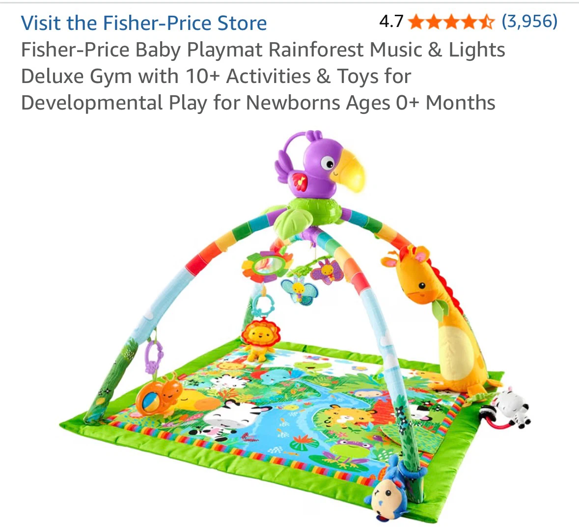Fisher-Price Rainforest Music & Lights Deluxe Gym - photo 4