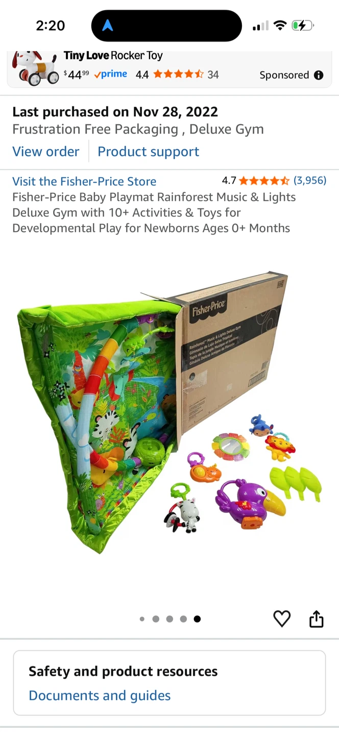 Fisher-Price Rainforest Music & Lights Deluxe Gym - photo 5