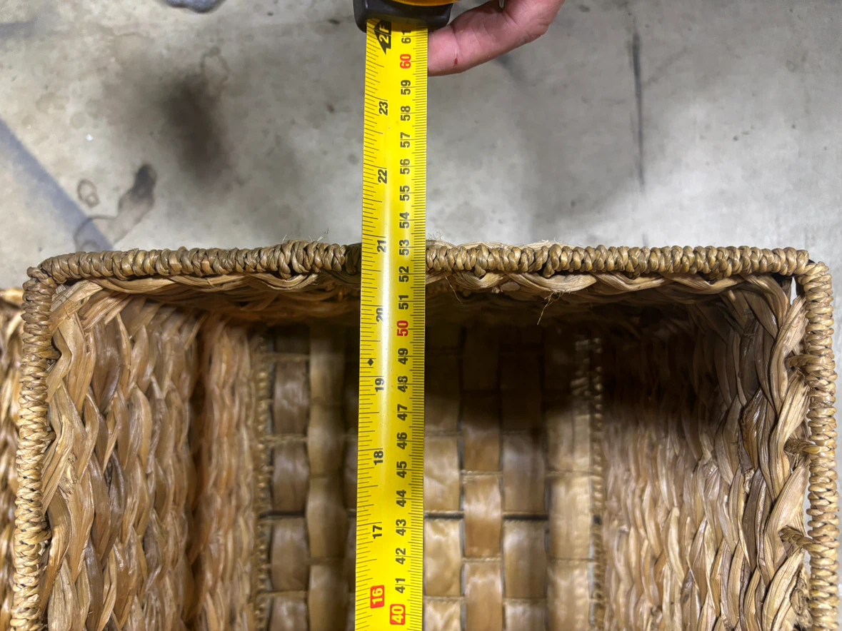 Wicker storage basket with lid - photo 4