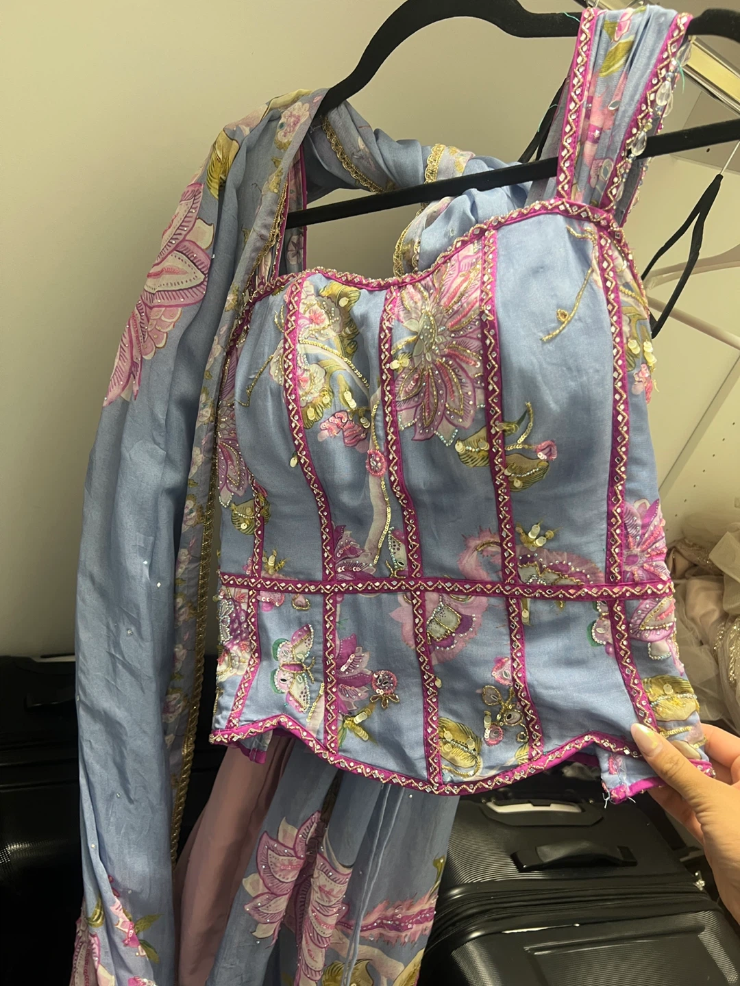 Lehenga Set — Sequin & Mirror Work