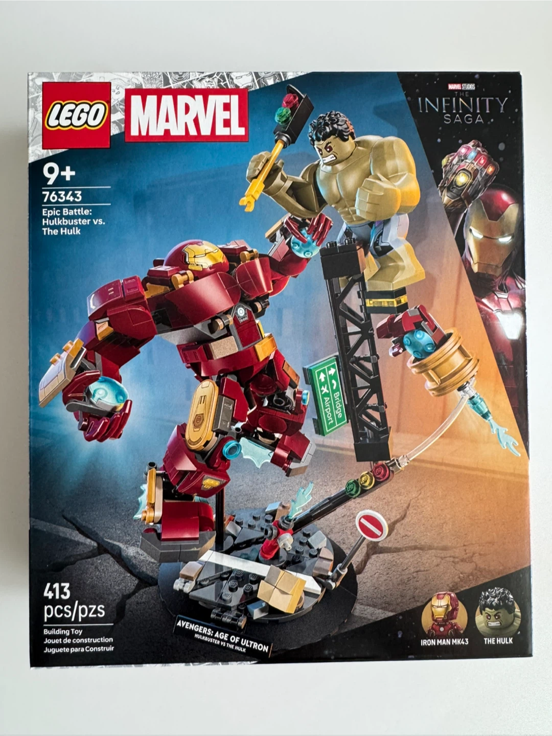 Lego Marvel Superhero Iron Man Hulk 76343