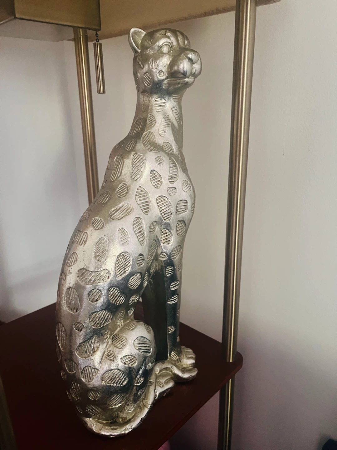 Silver Cheetah Figurine
