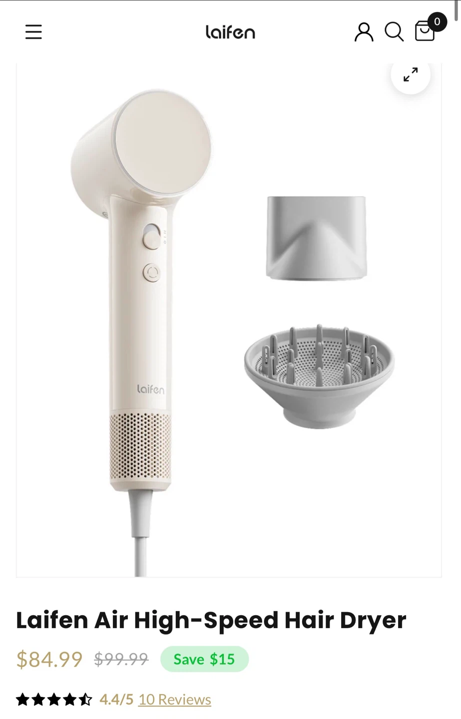 Laifen Air High-Speed Hair Dryer with Accessories