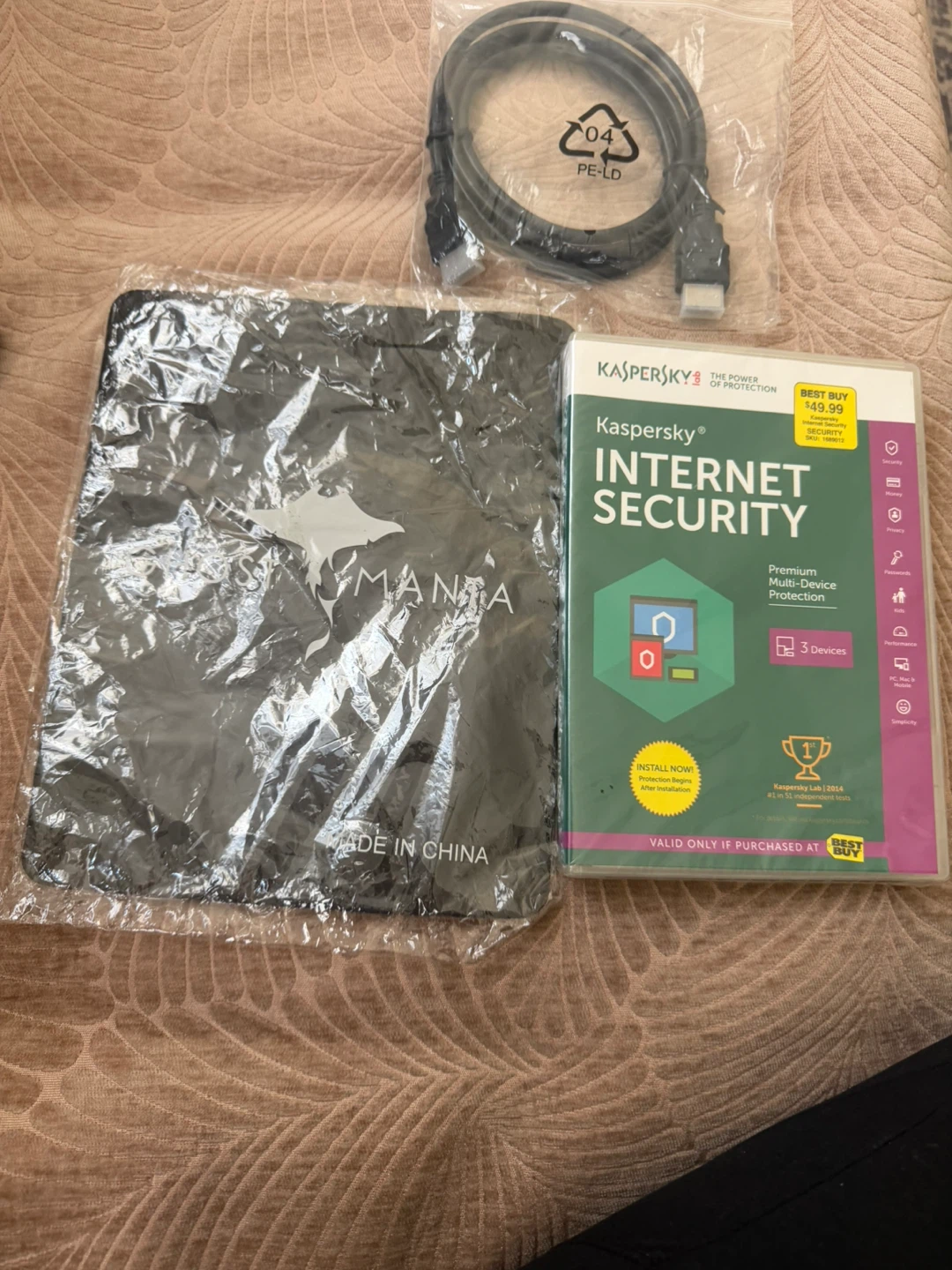 Kaspersky Internet Security Software with HDMI Cable and Pouch