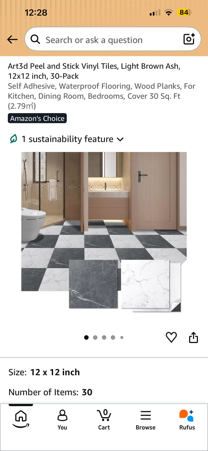 Art Peel and Stick Rigid Vinyl Floor Tile - photo 4