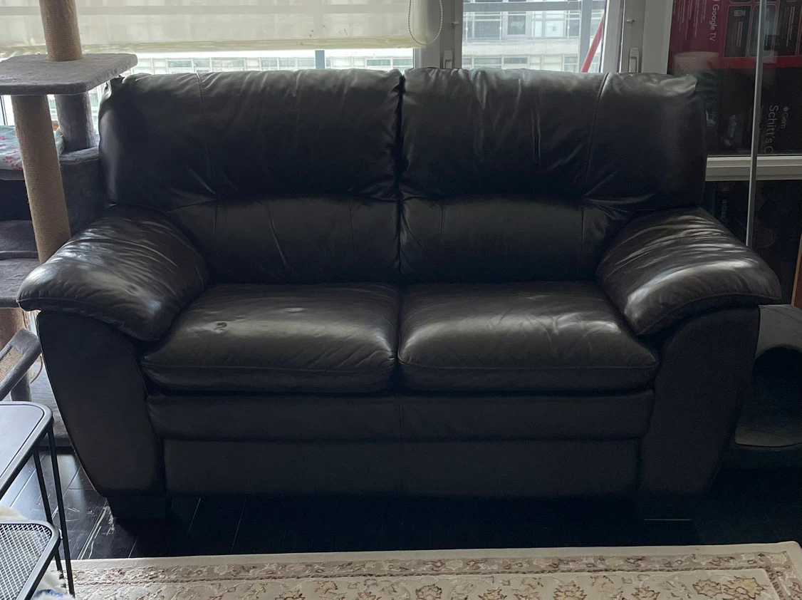 2 seater Brown Leather Sofa